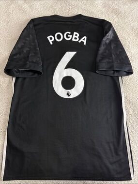Manchester United #6 Paul Pogba 2017-18 Adidas Away Player Edition Jersey